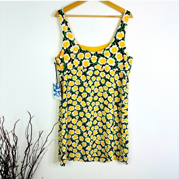 NWT DVF for Target 90s shift yellow poppy mini dress - Picture 4 of 6